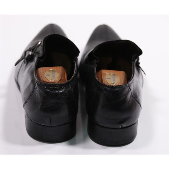 JM Weston Black Leather Point Toe Buckle Dress Shoes Eu 45 - US 12 - Picture 6 of 11